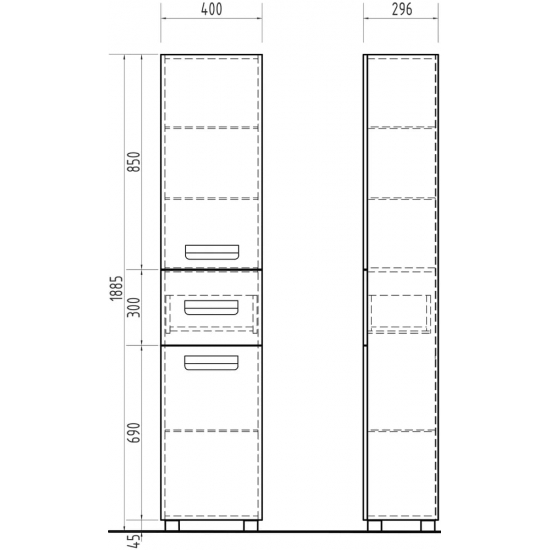Шкаф-пенал VIGO Plaza 40