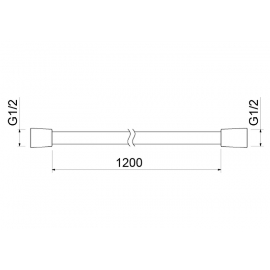 Шланг для душа AQUATEK AQ2104BGM ПВХ 120 см, оружейная сталь