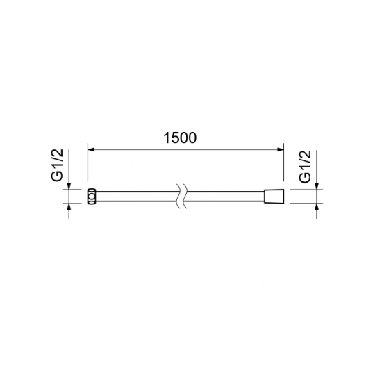 Шланг для душа AQUATEK AQ2105MB нержавейка 150 см, матовый чёрный