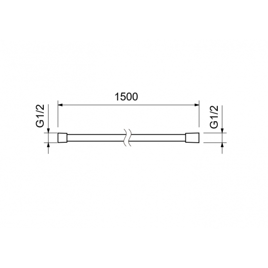 Шланг для душа AQUATEK AQ2106CR ПВХ 150 см, хром