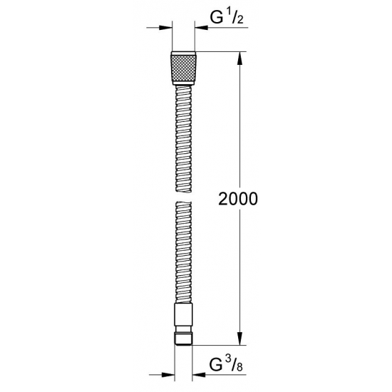 Шланг для душа GROHE Relexaflex Metal 2815800 для бортика ванны, длина 200 см