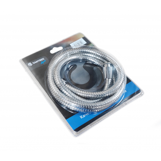 Шланг для душа SANTREK AQUA 8801 растягивающийся, русская гайка, длина 150 см, в блистере