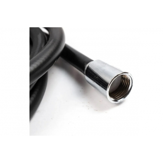 Шланг для душа TURBOFLEX ПВХ чёрный, длина 150 см