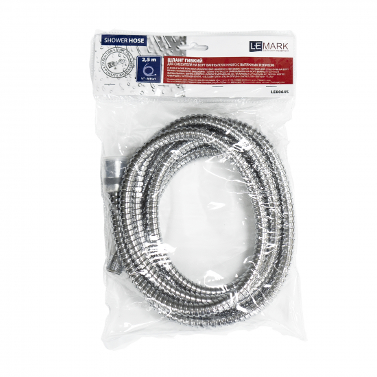 Шланг вытяжной для смесителя LEMARK LE8064S нержавейка, наружная резьба, длина 250 см