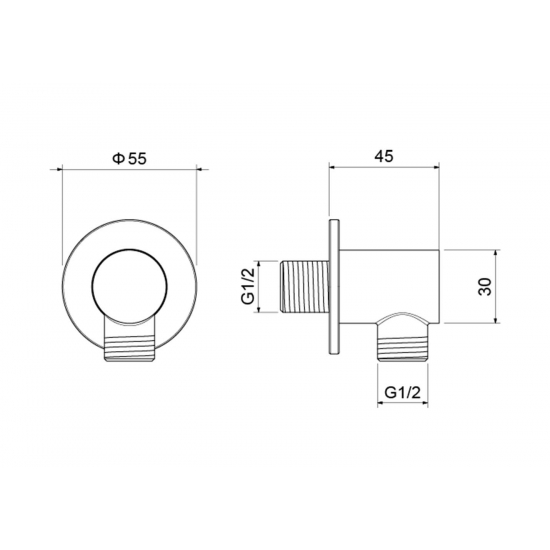 Шланговое подключение AQUATEK AQ2456MB матовый чёрный