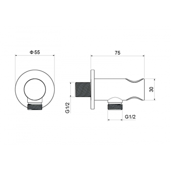 Шланговое подключение AQUATEK AQ2464BGM с держателем, оружейная сталь