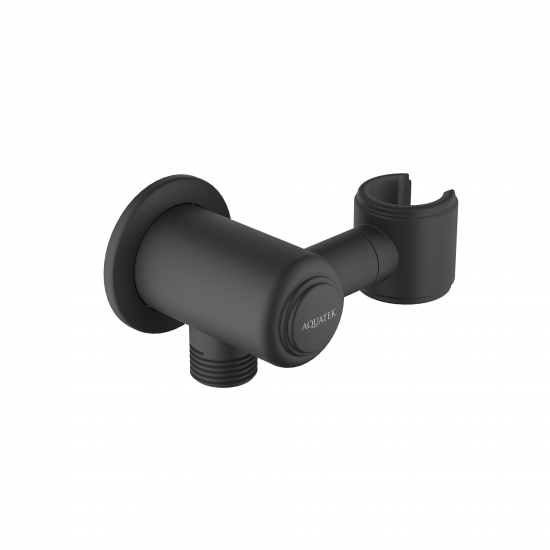 Шланговое подключение AQUATEK Классик AQ2462MB с держателем, матовый чёрный
