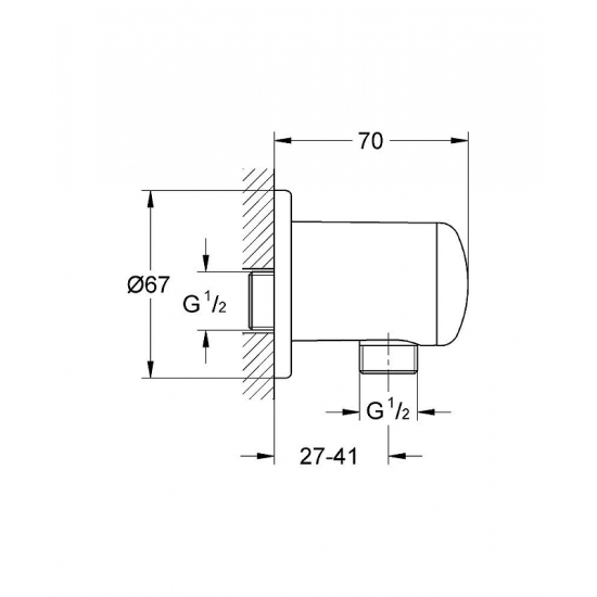 Шланговое подключение GROHE Relexa plus 28671000 хром