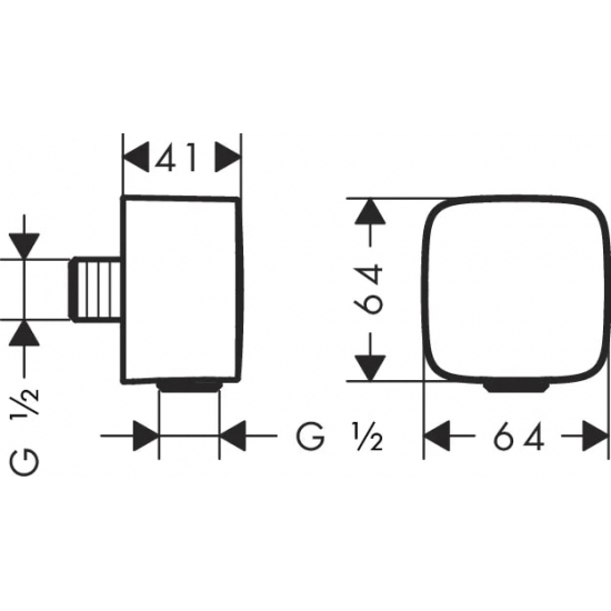 Шланговое подключение HANSGROHE FixFit 26457700 матовый белый