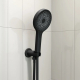 Шланговое подключение IDDIS Built-in Shower Accessories 003BL01i62 с держателем, чёрное