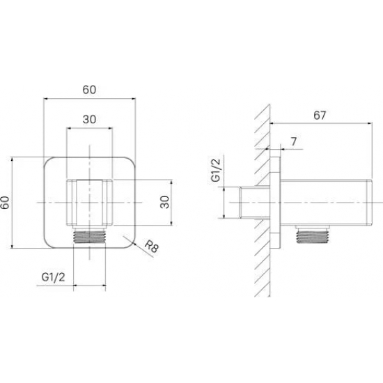 Шланговое подключение IDDIS Slide SLI60CBi62 хром