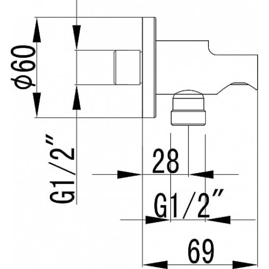 Шланговое подключение LEMARK LM4885B c держателем для душа, бронза
