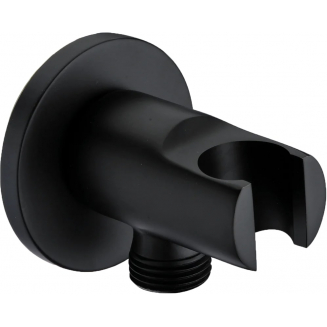 Шланговое подключение WASSERKRAFT Elbe A083 с держателем для душа, чёрный матовый