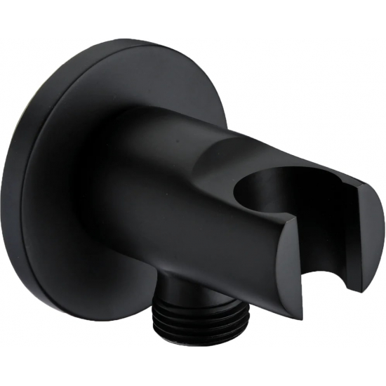 Шланговое подключение WASSERKRAFT Elbe A083 с держателем для душа, чёрный матовый