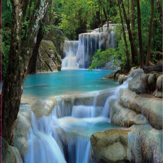 Штора для ванной BRIMIX 02-06 180x200 фотопринт "Водопад"