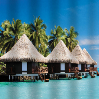 Штора для ванной BRIMIX 02-14 180x200 фотопринт "Райский остров"