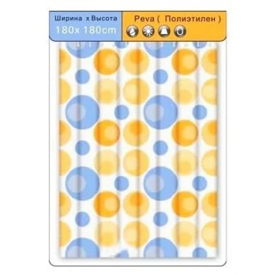 Штора для ванной FRAP F8804 180x180 PEVA/полиэтилен рисунок