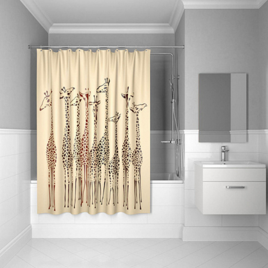 Штора для ванной IDDIS 570Р18RI11 Basic 180x200 Safari Friends 