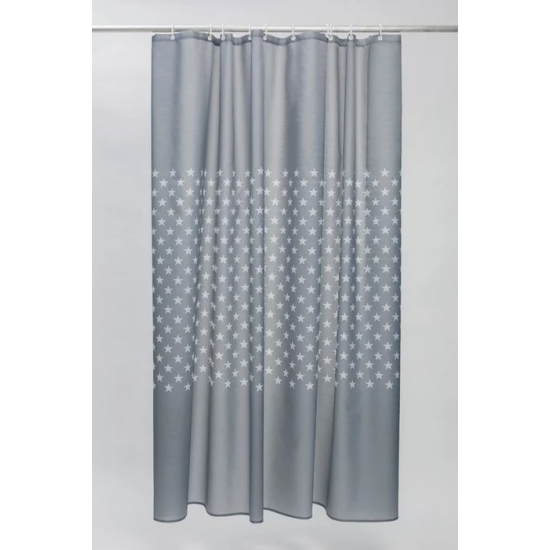 Штора для ванной IDDIS B44P224I11 Basic 240x200 звезды c кольцами