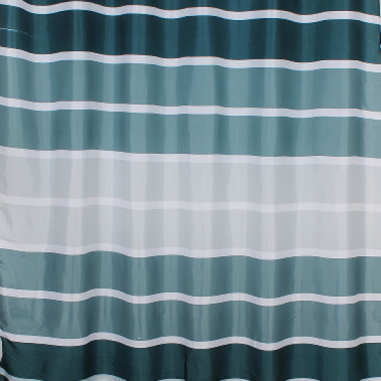 Штора для ванной САНАКС 01-02 180x180 Горизонтальные зеленые полосы