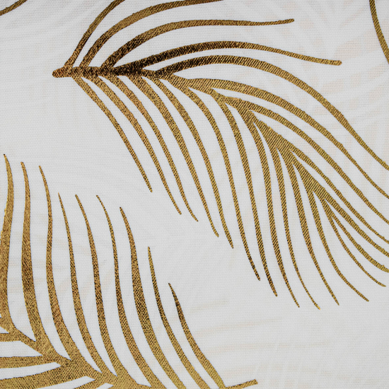 Штора для ванной САНАКС 01-106 180x180 Золотые перья на белом