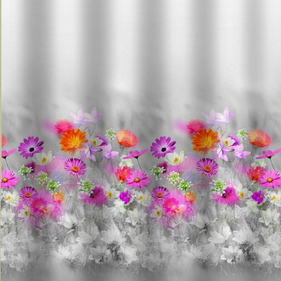 Штора для ванной САНАКС 01-37 180x180 Розовые герберы