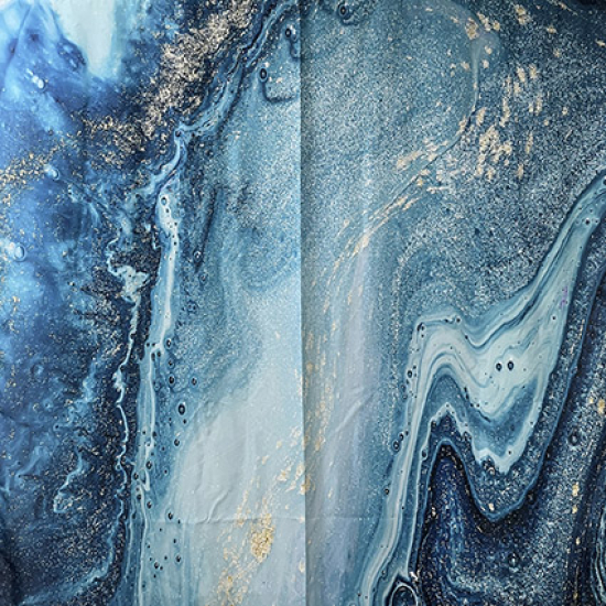 Штора для ванной САНАКС 01-79 180x180 Бирюзовый мрамор