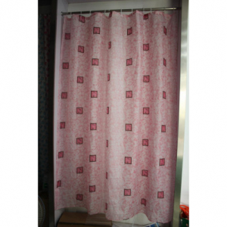 Штора для ванной ZALEL YQL 1170 170*200 (розовый фон) 100% полиэстер эконом  