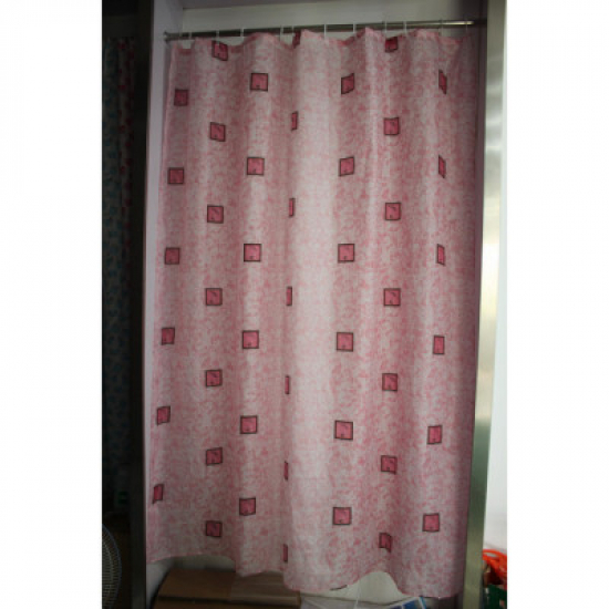 Штора для ванной ZALEL YQL 1170 170*200 (розовый фон) 100% полиэстер эконом  