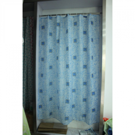 Штора для ванной ZALEL YQL 1170 170x200 (голубой фон) 100% полиэстер эконом  