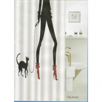 Штора для ванной ZALEL YQL-DX-022 Фотопринт 180x180 Ножки с кошкой 