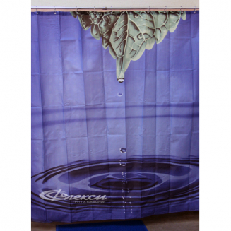 Штора для ванной ZALEL YQL-DX-058 Фотопринт 180x180 Drop голубая