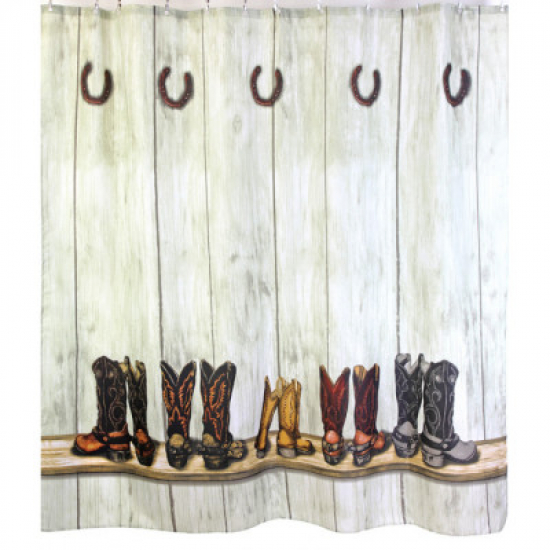 Штора для ванной ZALEL YQL-DX-063 Фотопринт 180x180 Shoes 