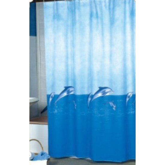 Штора для ванной ZALEL1023 180x200 (голубой фон) без колец