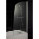 Шторка для ванны 1MarKa P-03 82x150 профиль хром, стекло прозрачное