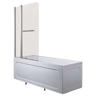 Шторка для ванны 1MarKa P-05 85x150 профиль хром, стекло прозрачное