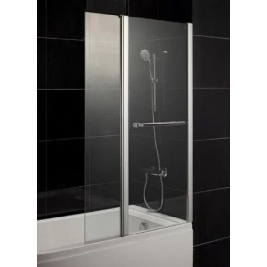 Шторка для ванны 1MarKa P-07 95x150 профиль хром, стекло прозрачное