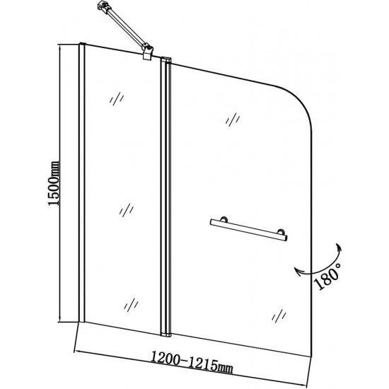 Шторка для ванны AQUANET SG-1200 120x150