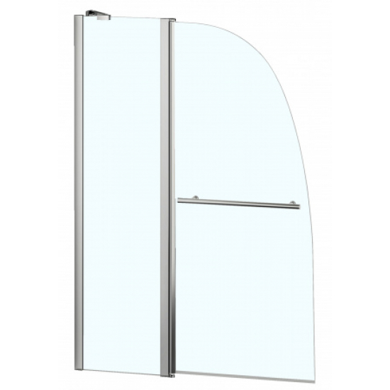Шторка для ванны AZARIO BOSTON (70+30)x140 хром с поручнем