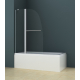 Шторка для ванны AZARIO BOSTON (70+30)x140 хром с поручнем
