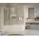 Шторка для ванны AZARIO BOSTON 80 (41,5+38,5)x140 хром