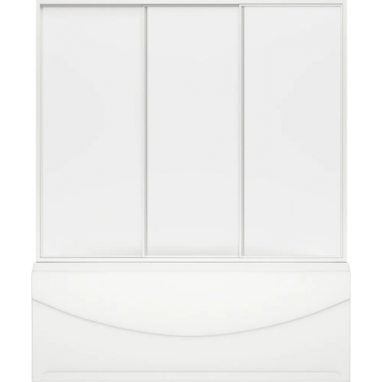 Шторка для ванны BAS Ахин, Мальта, Атланта, Нептун 170x145 (3 створки пластик)