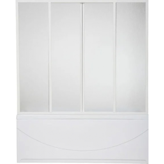 Шторка для ванны BAS Ахин, Мальта, Атланта, Нептун 170x145 (4 створки пластик)