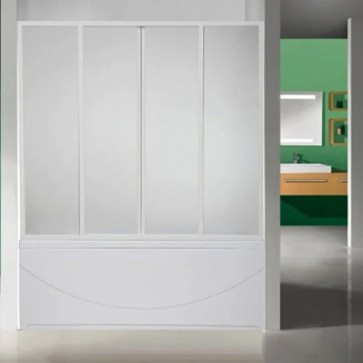 Шторка для ванны BAS Ахин, Мальта, Атланта, Нептун 170x145 (4 створки пластик)