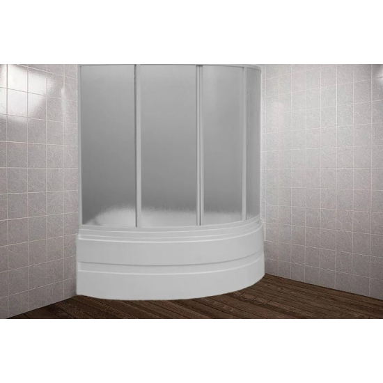 Шторка для ванны BAS Алегра 150x145 (4 створки стекло)