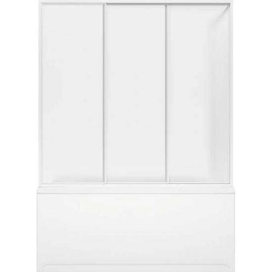 Шторка для ванны BAS Бриз, Верона, Ибица 150x145 (3 створки пластик)