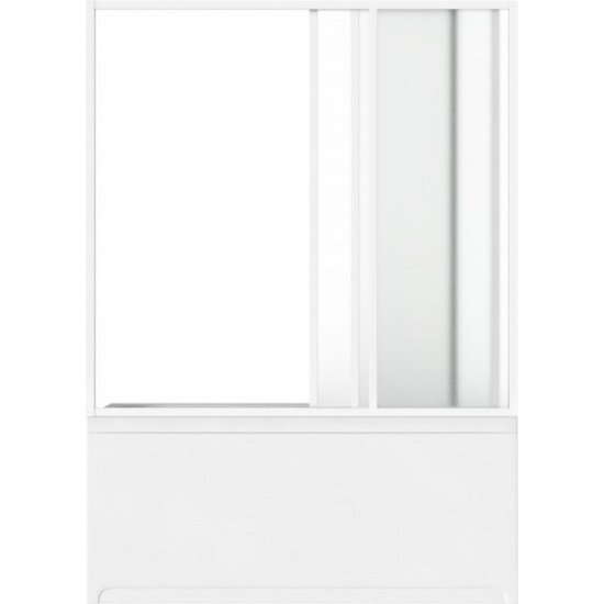 Шторка для ванны BAS Бриз, Верона, Ибица 150x145 (3 створки стекло прозрачное)