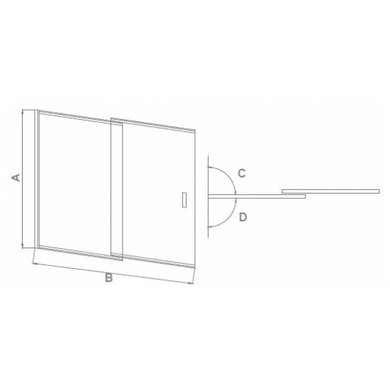 Шторка для ванны BAS Good Door Screen SL-100-C-CH  100x140