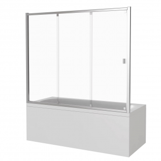 Шторка для ванны BAS Good Door SCREEN WTW-160-G-CH 160x140 грейп