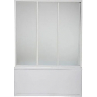 Шторка для ванны BAS Кэмерон 120x145 (3 створки пластик)